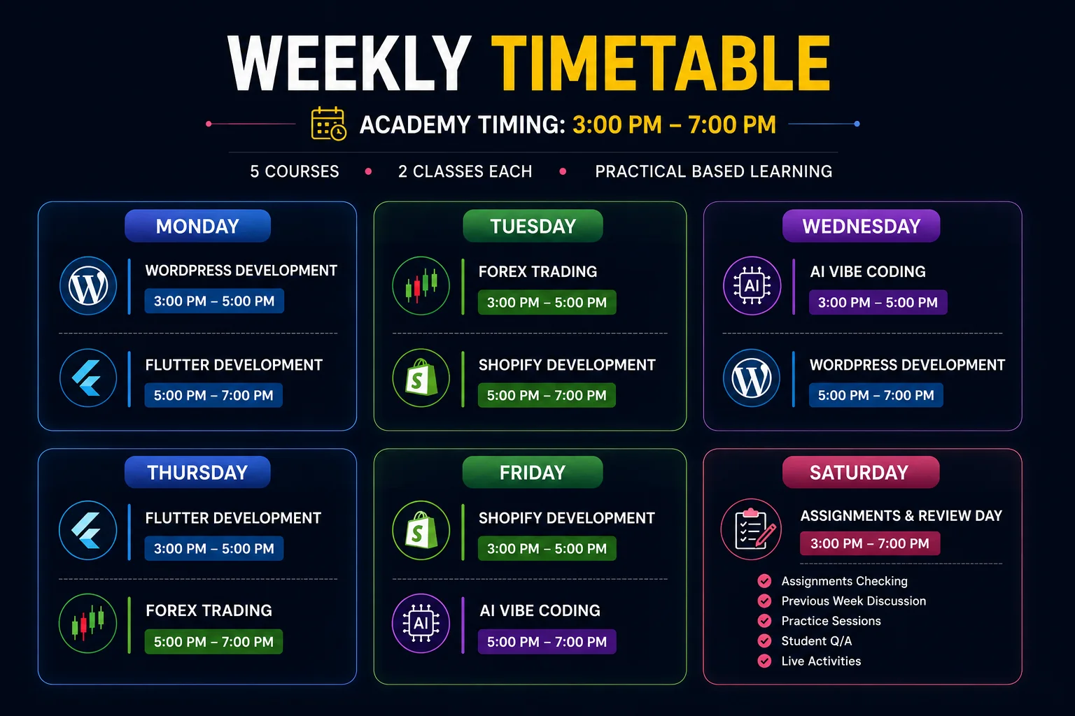 course timetable asjad ali